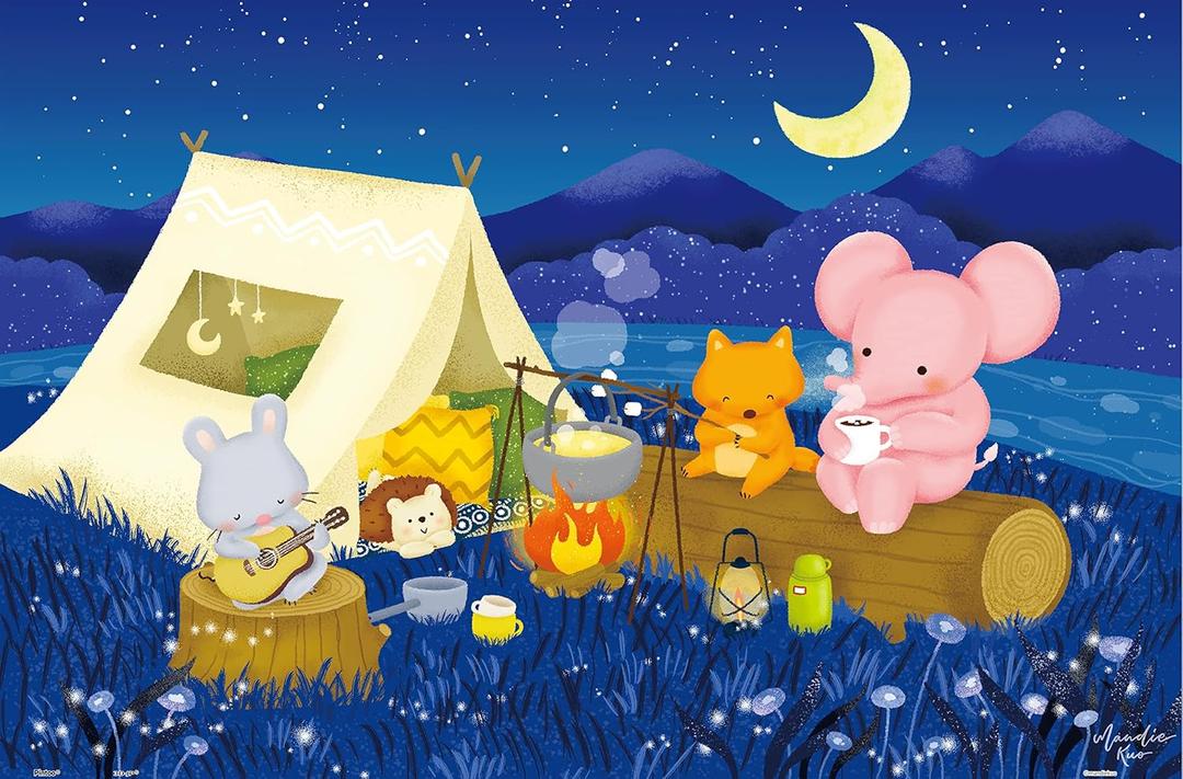 Pintoo Jigsaw Puzzles 600 Piece for Adults - Mandie - Camping Day Beautiful Plastic Puzzle for Home Decor Zero Dust Easy Storage [H2523]