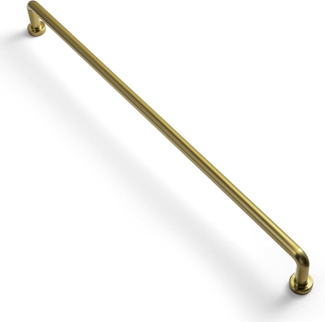 Goo-Ki 6 Pack 12 5/8" Center to Center Brushed Gold Modern Cabinet Pulls Solid Contemporary Home Improvement Hardware Drawer Pulls Zinc Alloy Kitchen Handles