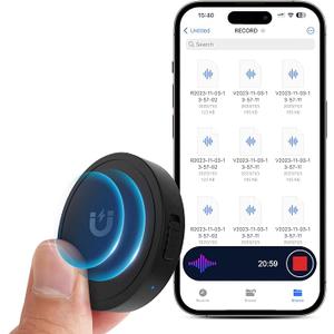 132G (9800 Hour) Voice Activated Recorder  Elasound Voice Recorder with AIIntelligent Triple Noise Reduction, Portable Audio Recorder for Work, Lectures, Meetings, 100H Continuous Recording Device