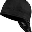 ARCCAPTAIN Reversible Welding Cap, 8 Panel Protective Welders Cap, 10 oz Fireproof Cotton Comforts for Safety and Protection While Welding to Men Women, Black, 7 1/4