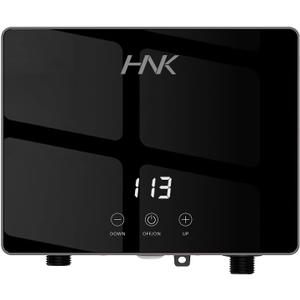 Tankless Water Heater Electric ，110v 0-3500W Whole House Tankless Hot Water Heater with Led Temperature Display for Indoor or Outdoor Black-5 Years Quality Assurance