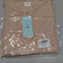 WIHOLL Long Sleeve Shirts for Women Pleated Fall Tops Crewneck Casual Tunic Tops to Wear with Leggings Fashion Clothing (Beige, L)