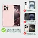 Magnetic for iPhone 16 Pro Max Case [Compatible with Magsafe] [Premium Silicone Satin-Smooth Touch] Slim Shockproof Anti-Scratch Microfiber Lining Case, 6.9 inch, Pink Sand