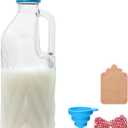 1 Pack 36oz Clear Glass Pitcher with Lid and Handle,Coffee Carafe Beverage Serveware,Water Jug for Making Tea and Juice