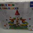 Electric Marble Run with Automatic Elevator Lift - STEM Building Toy for Kids Ages 4-8, 102 PCS Construction Set with 10 Marbles & Transparent Track, Compatible with Standard Building Blocks