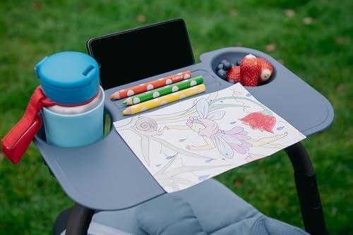 Universal Stroller Snack Tray 5 in 1: Versatile Convenience for On-The-Go Parents | Crafted by Parents for Parents | Stroller Snack Tray Attachment | Baby Must Haves | Baby Summer Essentials