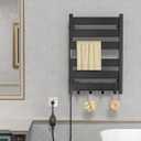 Towel Warmer Rack 6 Bars Towel Warmer Wall Mounted with Timer & Temperature Adjustments Electric Heated Towel Drying Racks for Bathroom