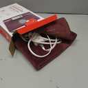 Sunbeam XL Back Neck and Shoulder Heat Therapy 12 x 24 with Auto Shut Off 6 Settings Machine-Washable Comfortable Microplush Fabric - Burgundy