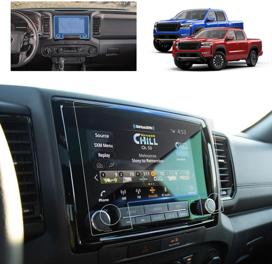 for 2022 Nissan Frontier Screen Protector for 2022-2024 Frontier S/SV/SL/PRO-4X/PRO-X 8-In Touchscreen Pickup Truck Accessories Anti-Scratch Tempered Glass Protective Film