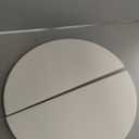 15 inch Half Moon Ceramic Heat Deflector Plates for Kamado Joe Classic I, II, III,Big Green Egg Grill parts, 2-Pack,White