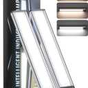 Under Cabinet Lights (2 Pack) - Rechargeable Battery Operated 52 LED 3 Color Motion Sensor Night Light, Dimmable, Ideal for Kitchen, Closet, & Other Indoor Spaces