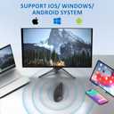 Left Handed Mouse, 2.4G Wireless Left Handed Ergonomic Mouse with 800/1200/1600 Adjustable DPI, 6 Buttons Wireless Vertical Mouse for MacBook/Laptop/PC/Desktop-Black