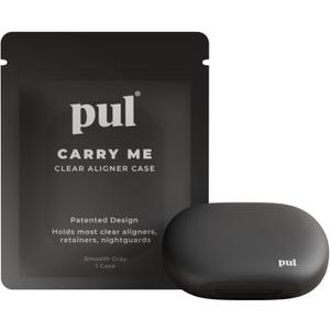 PUL Clear Aligner & Retainer Case  for Invisalign, Partial Dentures, Mouth & Night Guards, PUL Removal Tool, Dental Removables  Plastic Holder w/Secure Magnet Closure, Sleek & Slim Design  Gray