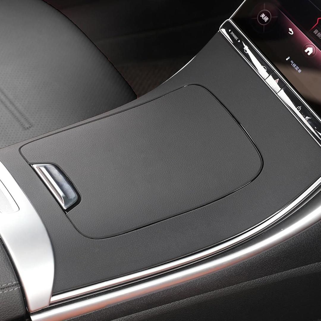 Car Center Console Gear Shift Panel Protector Cover Silicone Sticker Interior Washable Wrap Kit Fit for Mercedes Benz GLC X254 GLC260 GLC300 GLC300e GLC43 AMG 2023 2024 2025 Accessories (Black)
