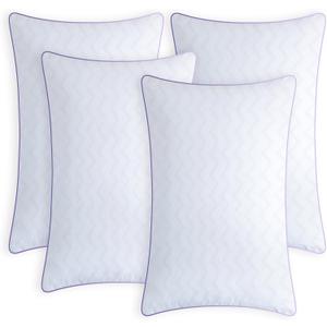 MOLCLCUY Bed Pillows King Size Set of 4,Hotel Collection Pillow for Side and Back Sleepers,Super Soft Down Alternative Microfiber Filled (King4 PCS)