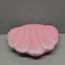 Seashell Decorative Pillow Shell Shaped Throw Pillow 3D Insert Beach Pillow Soft Velvet Pillow Sea Ocean Decoration Couch Bed Pillow Cushions(Pink,14 X 11 inch)