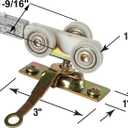 2 Pack Bi-Direction Pocket Door Soft Close/Open Hanger Fits Johnson Part #1062 Replacement Kit, 1" Nylon Ball Bearing, 1-1/4" C.T.C, Min. 1" Thick Doors, 165lbs Capacity