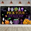 PTFNY Pick Your Poison Backdrop Banner Halloween Decorations Banner Photo Booth Props Home Halloween Party Decorations Supplies