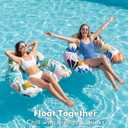 2 Pack Pool Floats Adult, OKSUWATER Pool Floaties with Two Cup Holders & Handles, Inflatable Pool Floats Chairs, Lake Floats Applies to Swimming Pool Party Summer Lake Water Fun-Multicolor
