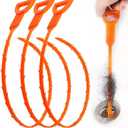 3 Pack 25 Inch Hair Snake Hair Drain Clog Remover Cleaning Tool Drain Opener sink snake Drain Auger Hair Remover Tool For Sewer, Toilet, Shower Kitchen Sink, Bathroom Tub
