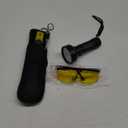 Ac Leak Detector Kit Tool Wjl-6000 Refrigerant Leak Detector with 68 LED UV Flashlight and Yellow UV Protective Glasses for HVAC Air Conditioner R22 R410a R134a(Yellow)