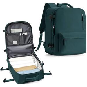 WONHOX Large Travel Backpack Carry on Flight Approved Laptop Work Business Backpack for Women Men Mochila de Viaje (A6-peacock Blue)