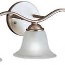 Kichler Dover 22.5" 3 Light Vanity Light with Etched Seeded Glass in Brushed Nickel
