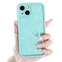 Lovmooful for iPhone 13 Case Cute Butterfly Design-Light Blue