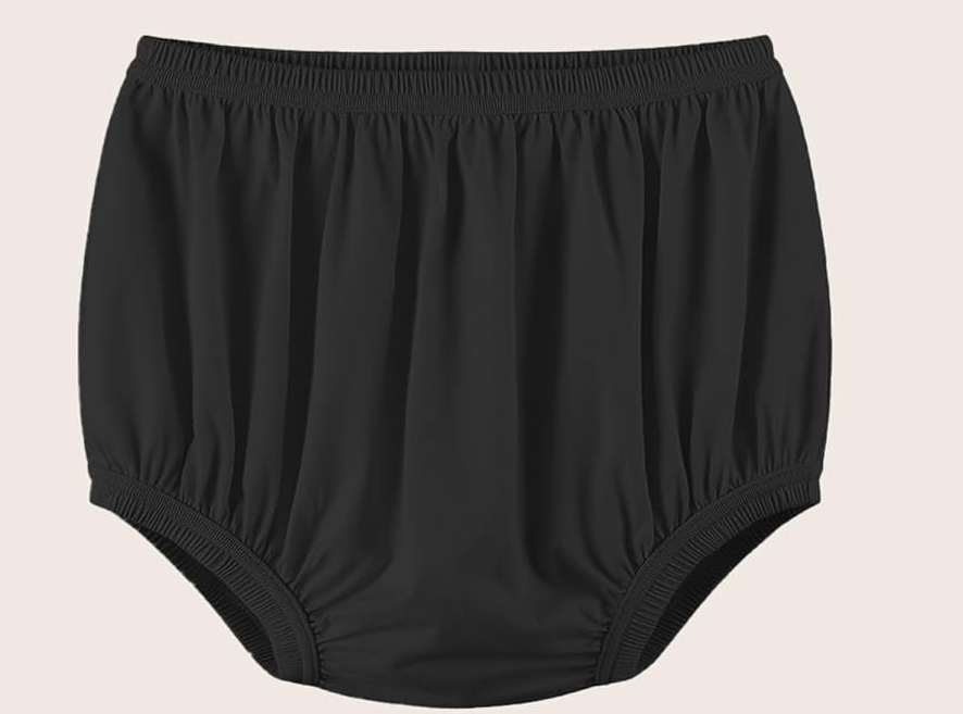 EEOST Adult Diaper Cover for Incontinence Noiseless LeakProtection Underwear Plastic Pants Over Diapers Waterproof Rubber Pants (White, M(Men Size))