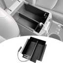 Center Console Organizer with Fast Charger for 2010-2024 Toyota 4Runner Insert Armrest Box Storage Tray W/USB Fast Charging for 10-24 4 Runner Interior Accessories