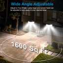 AmeriTop Solar Lights Outdoor, 2 Pack LED High Brightness Cordless Solar Motion Sensor Lights; 3 Adjustable Heads, 270 Wide Angle Illumination, IP65 Waterproof, Security LED Wall Light(Daylight)