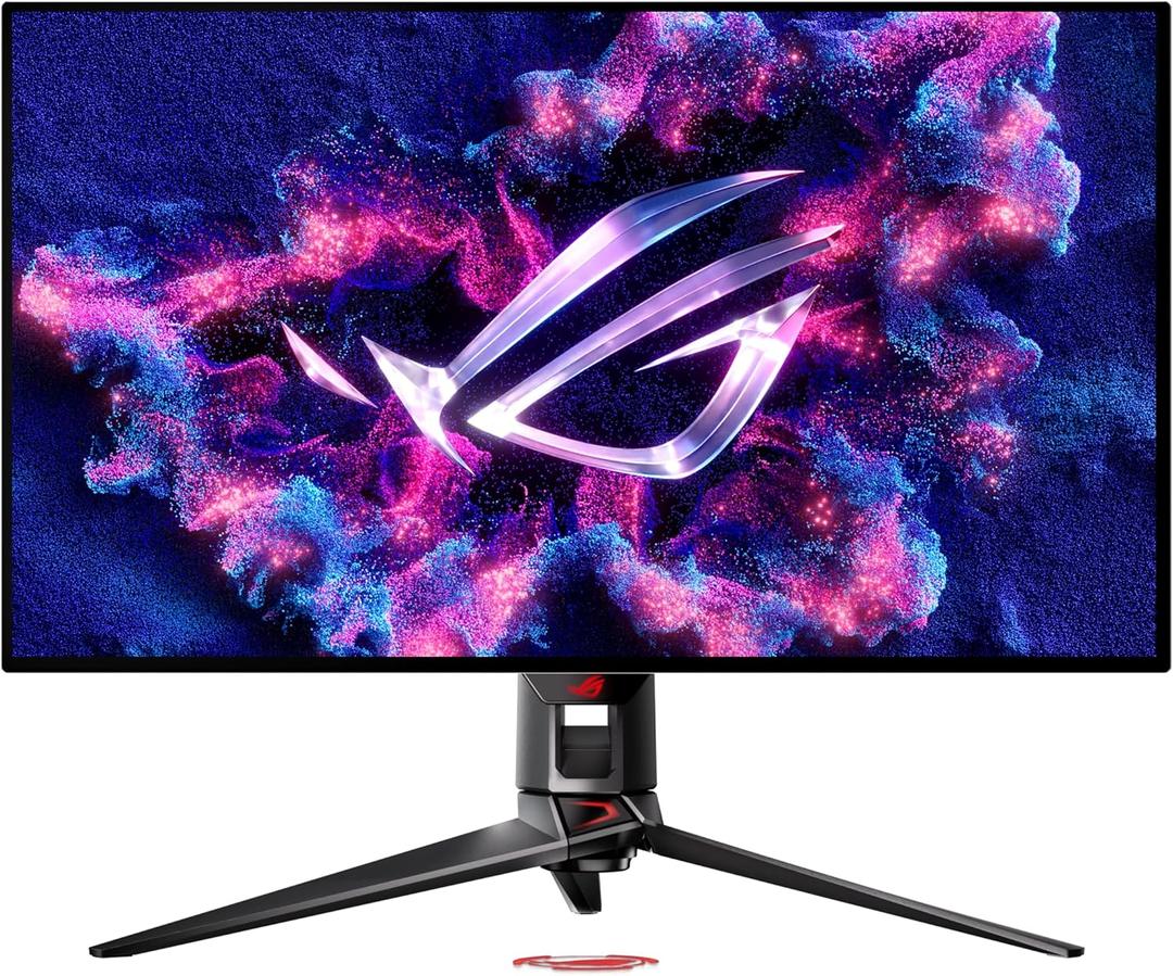 ASUS ROG Swift 32 4K OLED Gaming Monitor (PG32UCDP) - WOLED, Dual Mode (4K 240Hz, FHD 480Hz), 0.03ms, G-SYNC Compatible, Custom Heatsink, AI Gaming, 99% DCI-P3,True 10-bit, USB-C 90W