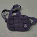 Quilted Cosmetic Bag, Puffer Makeup Bags, Crossbody Purses for women,Cute Travel Toiletry Bag for Women (Purple)