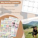 2 x 2026 Wall Calendar, Large Monthly Wall Calendar Dogs, Jan 2026 - Dec 2026, 12" x 24" (Opened), Hanging Planning Calendars for Family Home Office Supplies