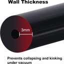 EVIL ENERGY 7/32 Silicone Vacuum Tubing Hose Line 50FT 130PSI Max Pressure Black (5.5mm ID)