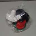 Coopay Air Hockey Pushers and Pucks, Air Hockey Paddles, Goal Handles Paddles Replacement Accessories for Game Tables (4 Striker, 8 Red Puck Pack) (White and Black)