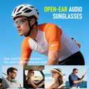 ftocase Smart Bluetooth glasses for Men & Women, Open-Ear Audio Glasses, UV400 Polarized Lenses, Bluetooth 5.3, 8H Playtime, Magnetic Charging, Hands-Free Calling for Sports, Driving & Cycling