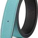 Vatee's Men/Women Reversible Genuine Leather Replacement Belt without Buckle 1.5"/1.25" Wide