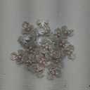 30Pcs Rhinestone Pearl Embellishments Faux Pearl Flower Buttons Flatback Beads for Jewelry Making