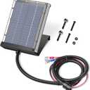 Solar Panel for Deer Feeder, 12V Solar Panel Outdoor Hunting Feeder Waterproof, Solar Power Battery Charger 12Volt with Mounting Bracket and Alligator Clip Design for Game Feeder