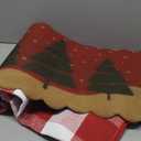 OJIA 2PCS Christmas Rug Door Mat Combo Set, Imitation Coir Doormat + 3'x5' Red and White Plaid Rug Xmas Washable Outdoor Area Rugs Layered Door Mats Floor Carpet for Porch Patio Decor Outside Entry