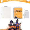 3 x Magic Ants Halloween 3D Pop-Up Card, Haunted House Design with Ghosts and Pumpkins, Spooky Greeting Card for Halloween Celebrations, Unique Handmade Halloween Card with Envelope