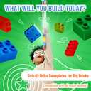 Strictly Briks Mega Toy Building Block Baseplate, Beginner Bricks Stackable Plate, Large Pegs for Toddlers, Compatible with All Major Brands, Kids Gift, Green, 12.5 x 15 inches