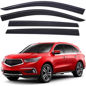 Lightronic Extra Durable Outside-Mount Low-Profile Auto Vent Window Visors, Fits 2014-2020 Acura MDX, UV-Protection Rain Guards, Original Wind Deflectors, Dark Smoke, 4-Pcs