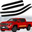 Rain Guards for Tacoma 2024 2025 Window Visor,Tape-On Side Window Deflectors,Dark Smoke Vent Visor Shades for Tacoma Accessories (Fit 24 25)