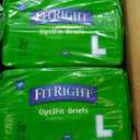 FitRight Ultra Heavy Absorbency Adult Diapers for Men & Women, Waist Size: Large 44-56 inches, OptiFit Incontinence Disposable Briefs with Leak Protection for Seniors, 80 Count