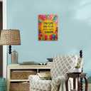 Inspirational Wall Decor,Stay Close to People Who Feel Like Sunshine Wall Art Canvas Framed Prints for Teen Girls Room Wall Decor 16x24 Inches
