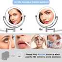 Magnifying Makeup Mirror Wall Mounted with Light, 1X/10X, Hardwired