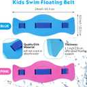 Wettarn 2 Pcs Kids Swim Belt with Adjustable Strap, EVA Buoyancy Belt for Youth Children Junior Water Aerobics Swimming Belt Fitness Foam Flotation Aid for Pool Swimming Training