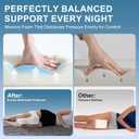 UJPFEO Knee Pillow for Side Sleepers,Leg Pillows for Sciatica,Knees,HIPS,Joints Between Legs,Back Pain Relief When Side Sleeping Spine Alignment Support for Knee Surgery Recovery,Removable Strap, White